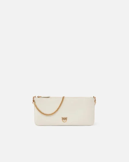 PINKO Δερμάτινη Horizontal Flat Bag