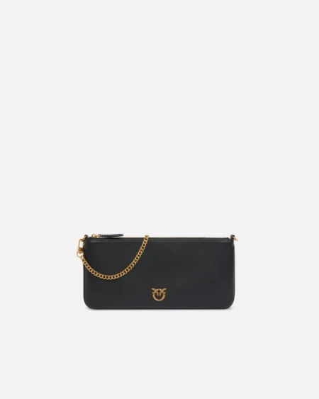 PINKO Δερμάτινη Horizontal Flat Bag