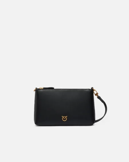 Δερμάτινο επίπεδο τσαντάκι με λογότυπο Love Birds